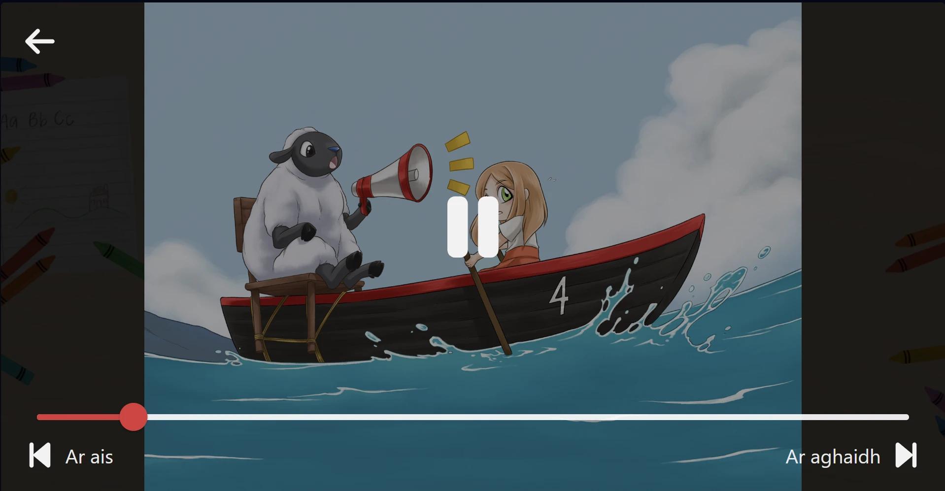 Foghlaim bunaithe ar scéal Céim 1